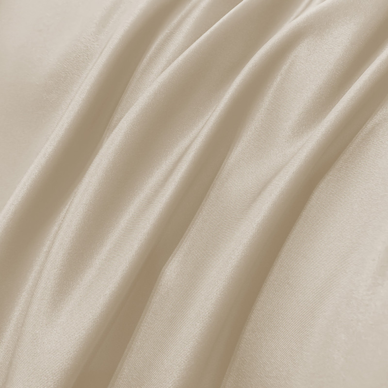 Pościel 200x220 luksusowa z falbanką w kratkę Cotton World gruba 3 części 2676 cappucino
