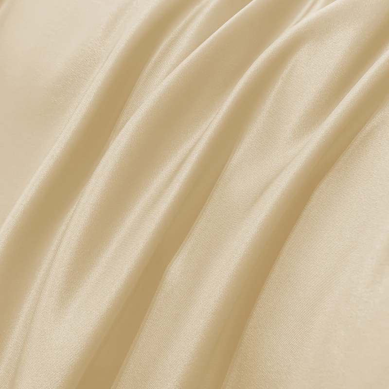 Pościel 200x220 luksusowa z falbanką w kratkę Cotton World gruba 3 części 2675 jasny brąz