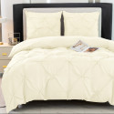 Pościel 200x220 luksusowa Cotton World gruba 3 części 2717 kremowa