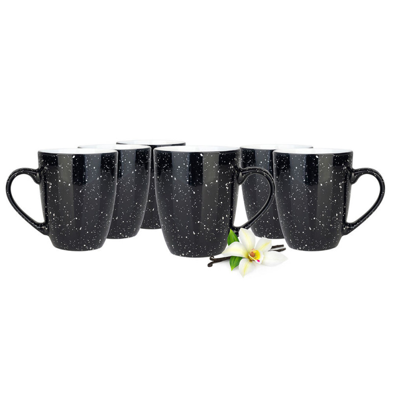 Kubki ceramiczne 300 ml zestaw 6 sztuk czarne Bruno Galaxy Glasmark
