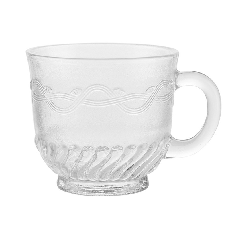 Filiżanki szklane 240 ml Florina Regina zestaw 6 sztuk do kawy herbaty