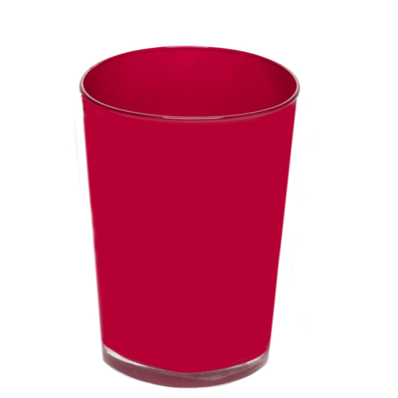 Wazon prosty fuksja osłonka szklana 20 cm Florina