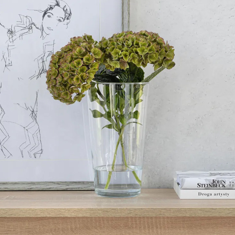 Wazon szklany prosty osłonka 20 cm bezbarwny  Florina 3W 7115