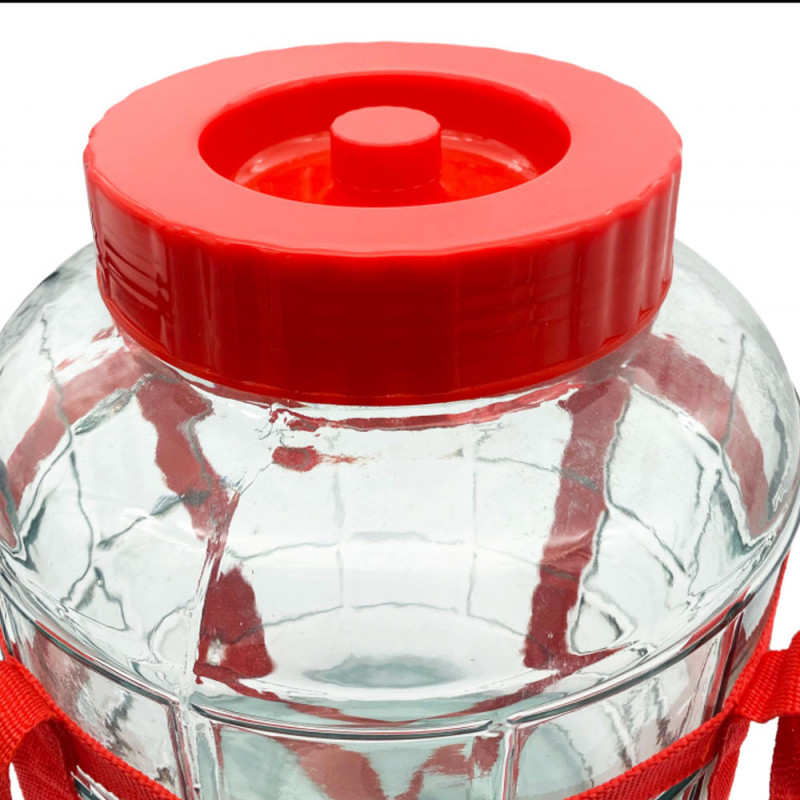 Słój szklany fermentacyjny z plastikową pokrywką 10 L do kiszenia, na wino, nalewki Tragar 9919