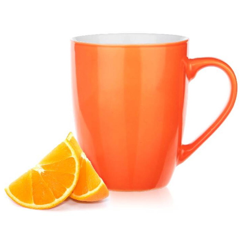 Kubki ceramiczne 300 ml zestaw 6 sztuk pomarańcz zieleń Bruno Glasmark