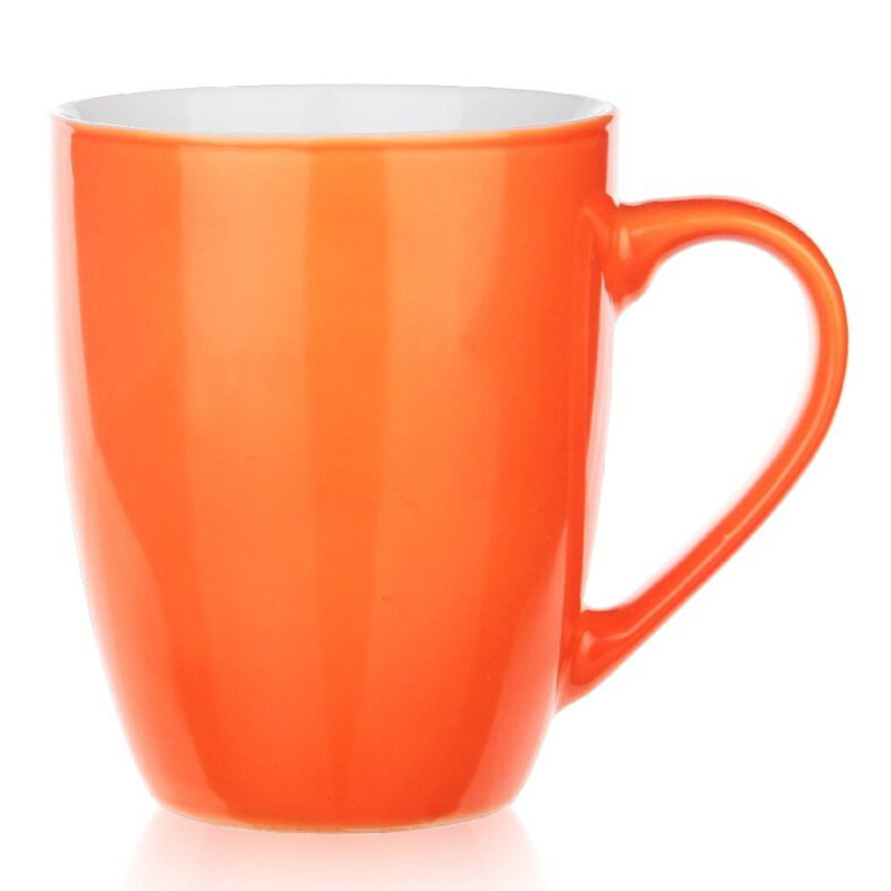 Kubki ceramiczne 300 ml zestaw 6 sztuk pomarańcz zieleń Bruno Glasmark