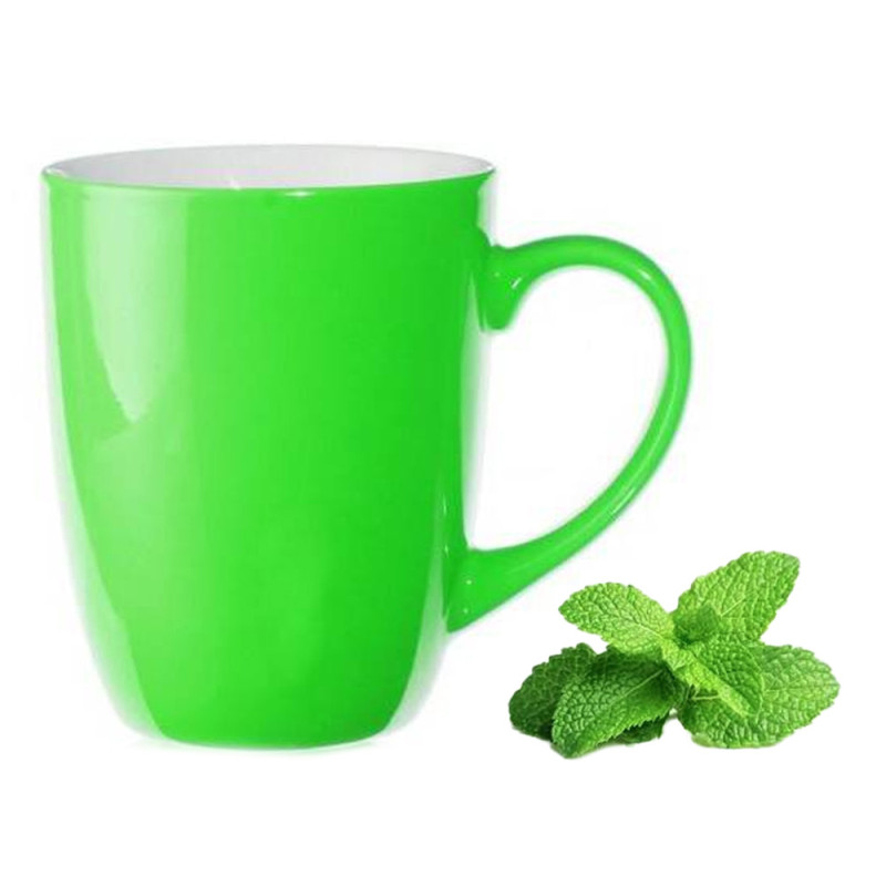 Kubki ceramiczne 300 ml zestaw 6 sztuk pomarańcz zieleń Bruno Glasmark