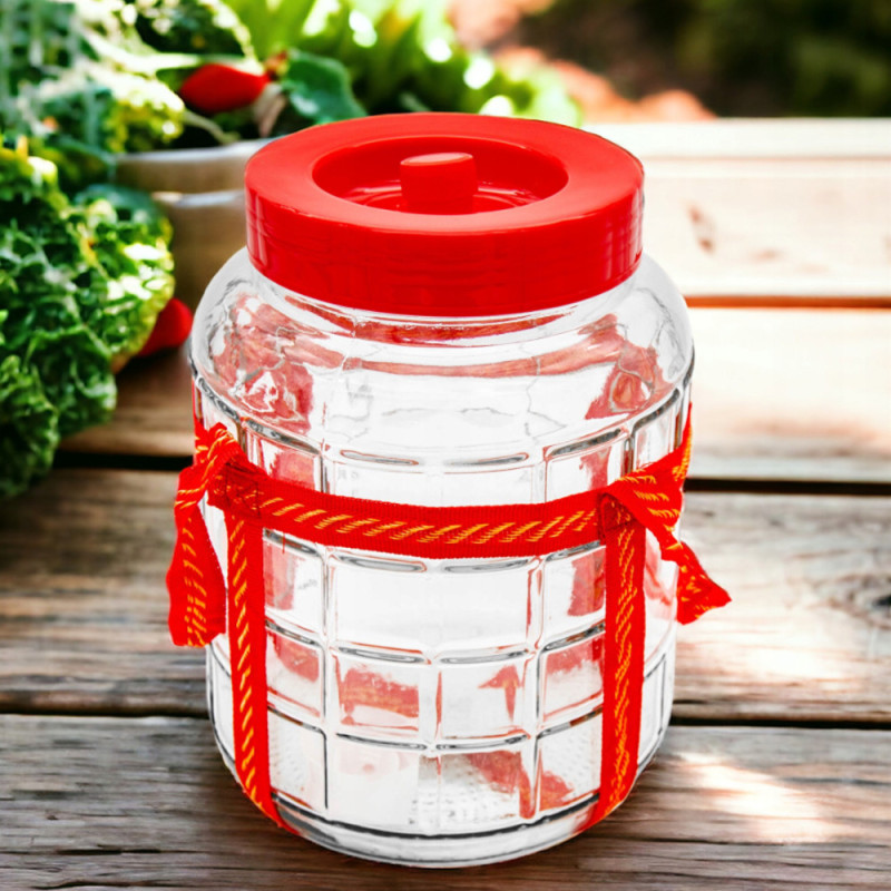 Słój szklany fermentacyjny z plastikową pokrywką  26 L duży do kiszenia, na wino, nalewki Tragar 29647