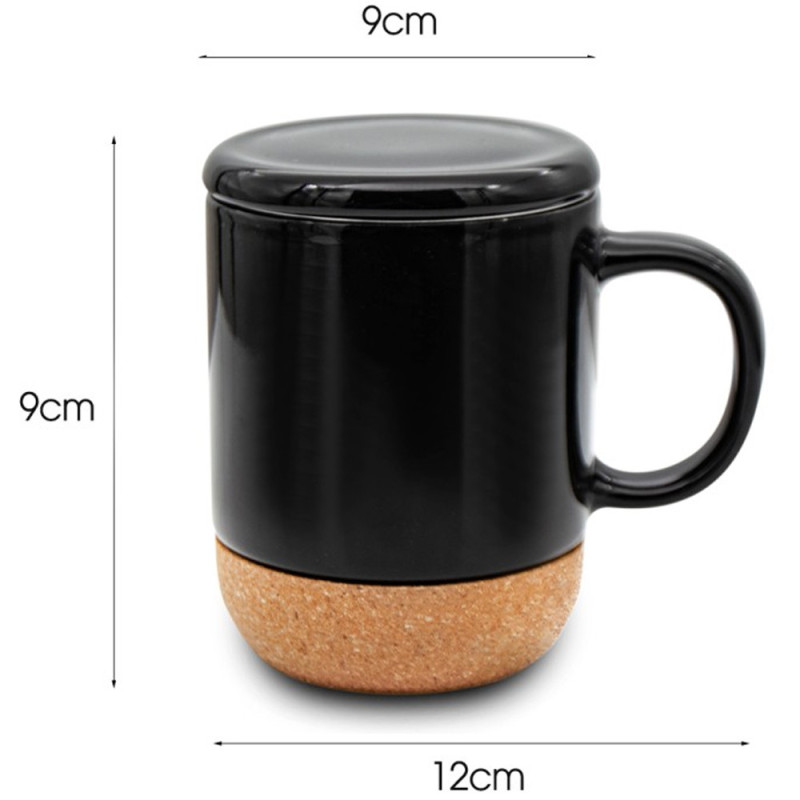 Kubek ceramiczny 380 ml z zaparzaczem czarny Bella Fiore Meyerhoff BL-629