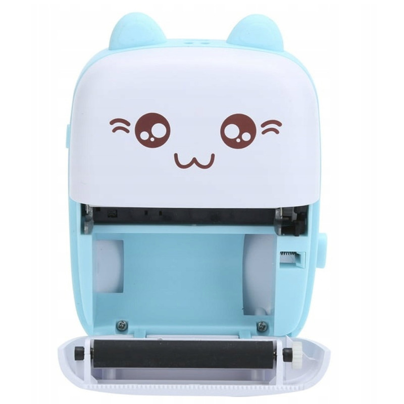 Drukarka termiczna do etykiet zdjęć obrazków mini printer kotek z kablem USB