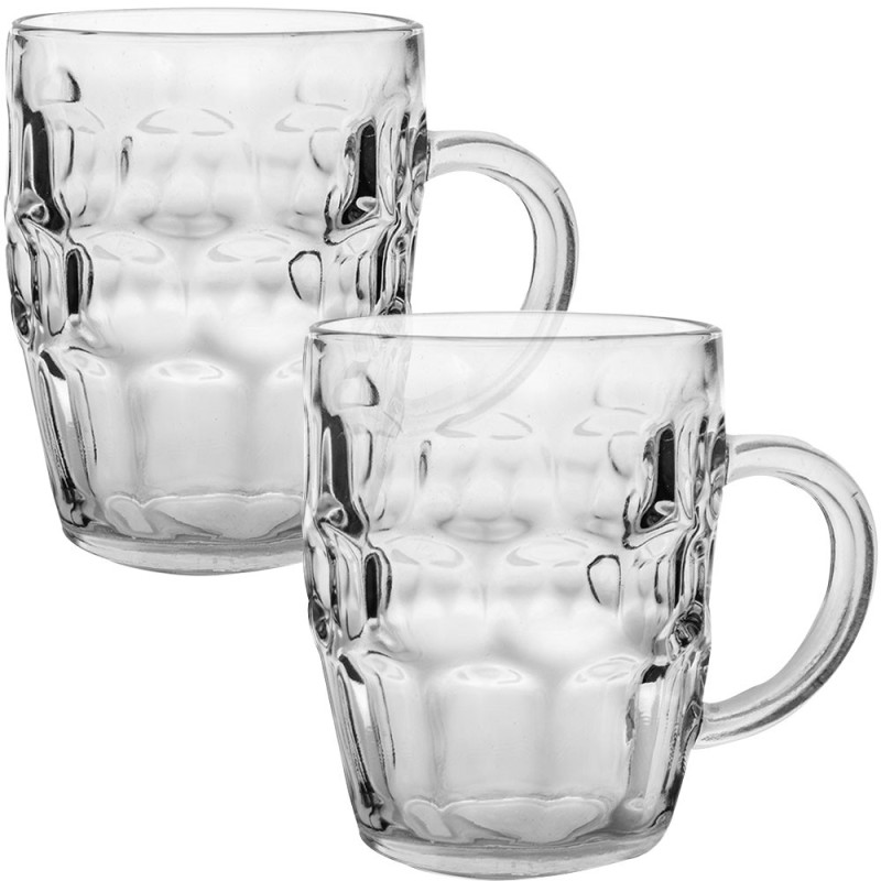 Kufle do piwa Florina Beer 550 ml z uchem szklany zestaw 6 sztuk