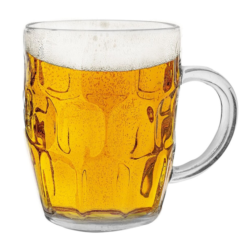 Kufle do piwa Florina Beer 550 ml z uchem szklany zestaw 6 sztuk