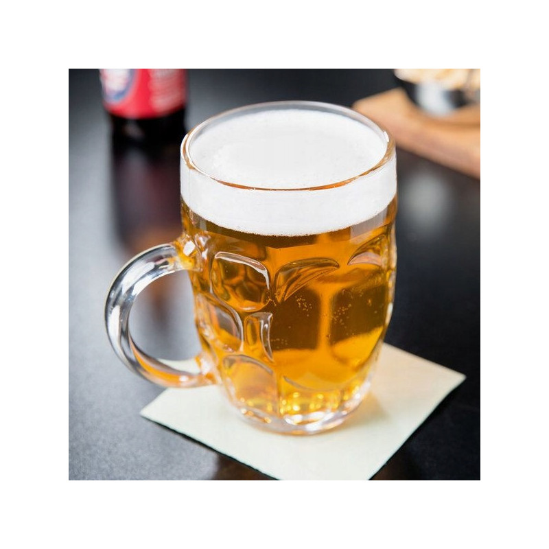 Kufle do piwa Florina Beer 550 ml z uchem szklany zestaw 6 sztuk