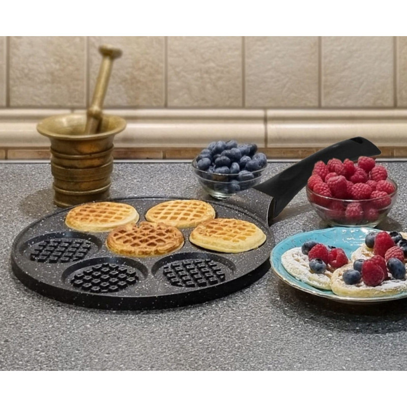 Patelnia do mini gofrów placków jajek 26 cm pancakes  aluminiowa indukcja gaz Zilner ZL 2416