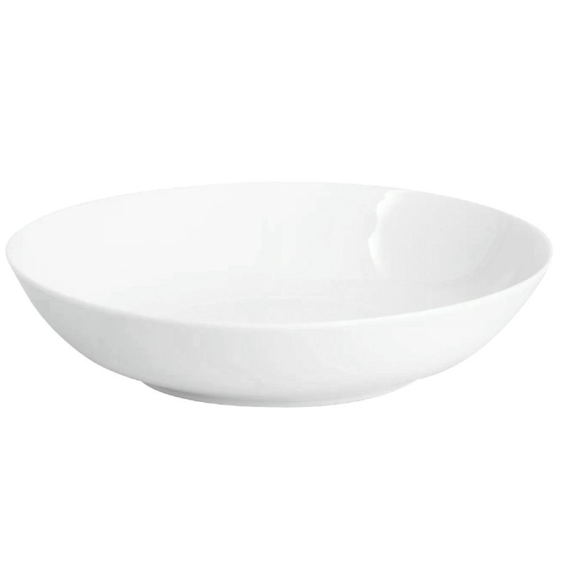 Serwis obiadowy porcelanowy MG Home Classic 18 elementów zestaw talerzy dla 6 osób biały