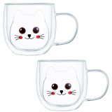 Zestaw szklanek 280 ml z uchem MG Home Kotek II komplet 2 sztuki  7105023183