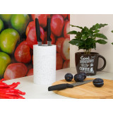 Blok Kinghoff KH 1092 uniwersalny stojak do noży kuchennych Biały Marmur