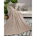 Koc beżowy 200x220 cm mikrofibra Cotton World miękki ciepły pled narzuta na łóżko