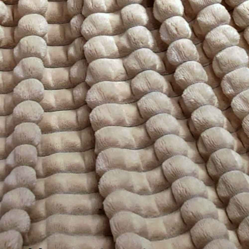 Koc jasny brąz 200x220 cm mikrofibra Cotton World miękki ciepły pled narzuta na łóżko