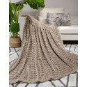 Koc jasny brąz 200x220 cm mikrofibra Cotton World miękki ciepły pled narzuta na łóżko
