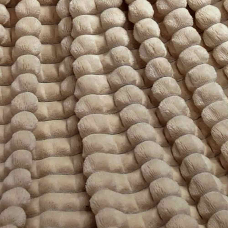 Koc kremowy 200x220 cm mikrofibra Cotton World miękki ciepły pled narzuta na łóżko
