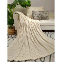 Koc biały 200x220 cm mikrofibra Cotton World miękki ciepły pled narzuta na łóżko