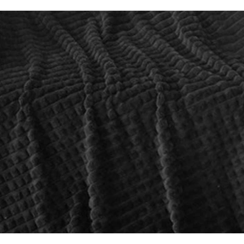 Koc czarny 200x220 cm mikrofibra Cotton World miękki ciepły pled narzuta na łóżko