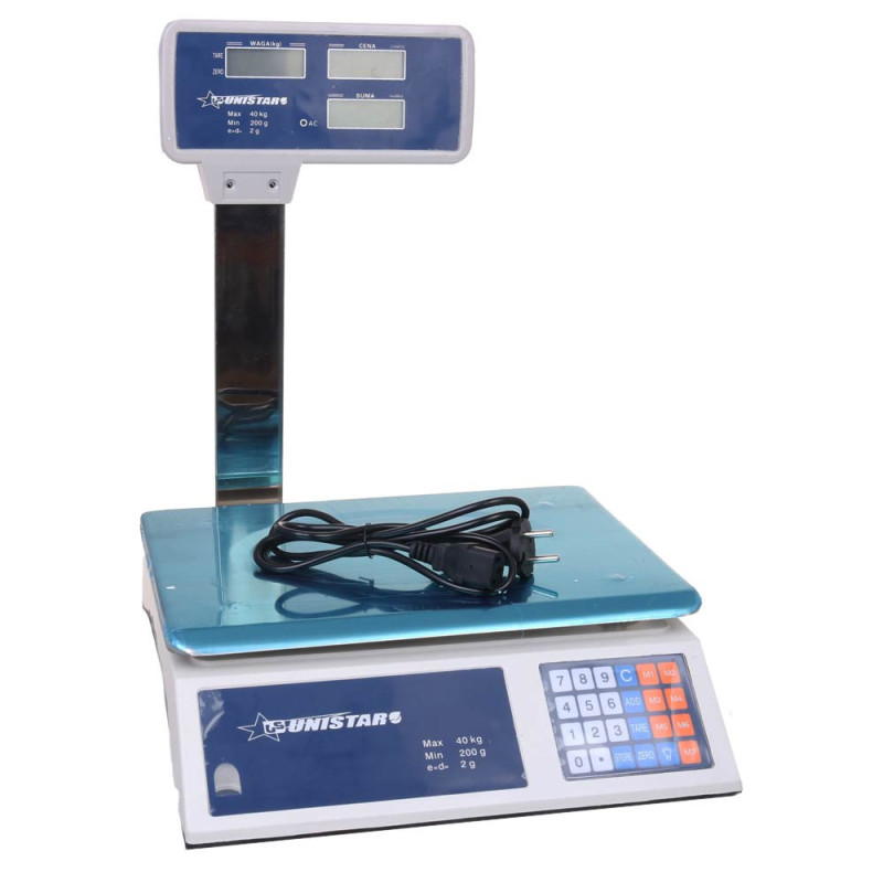 Waga sklepowa elektroniczna Krisberg KR 2419 kalkulacyjna z wyświetlaczem 40 KG