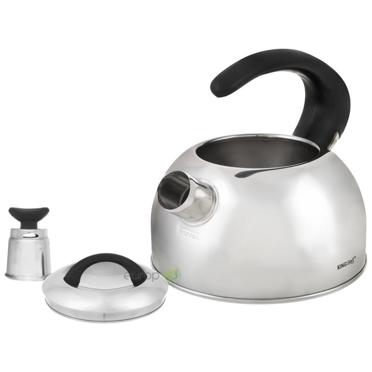 Czajnik KingHoff KH 3250 stalowy indukcyjny z gwizdkiem w połysku 1.8 L Czajnik KingHoff KH 3250 stalowy indukcyjny z gwizdkiem w połysku 1.8 L
