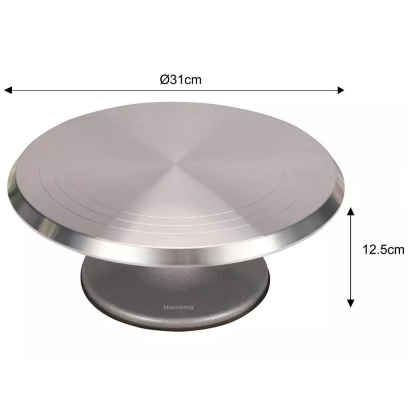 Patera stalowa do ciasta stojak obrotowy do tortów Klausberg KB 7710