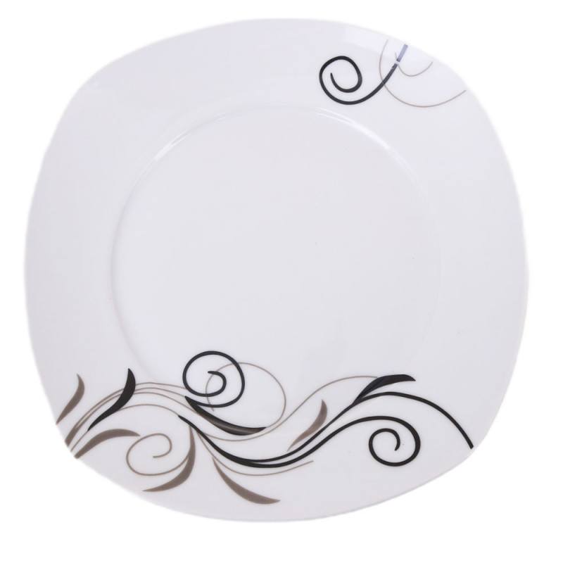 Serwis obiadowy porcelana 38 elementów komplet na 6 osób biały z serwisem kawowym + dodatki Violet VC 442