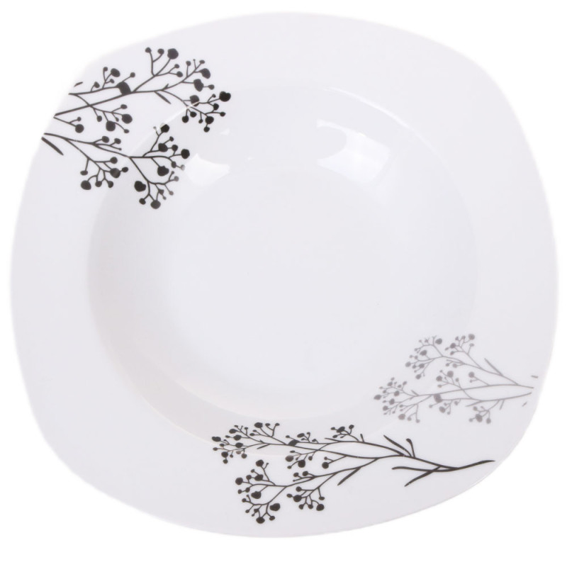 Serwis obiadowy porcelana 18 elementów komplet na 6 osób biały Violet VC 229