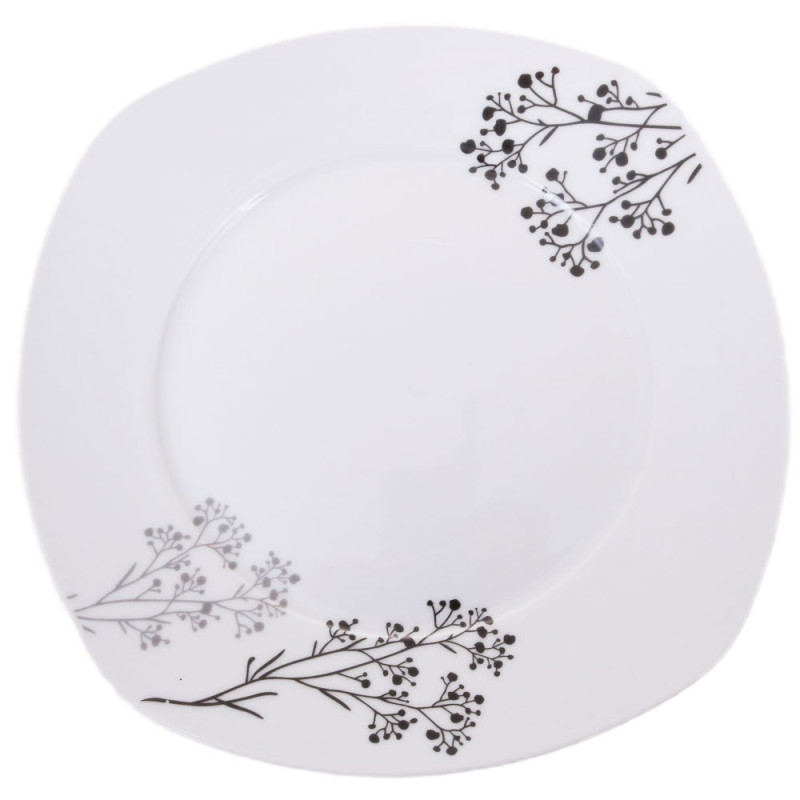 Serwis obiadowy porcelana 18 elementów komplet na 6 osób biały Violet VC 229