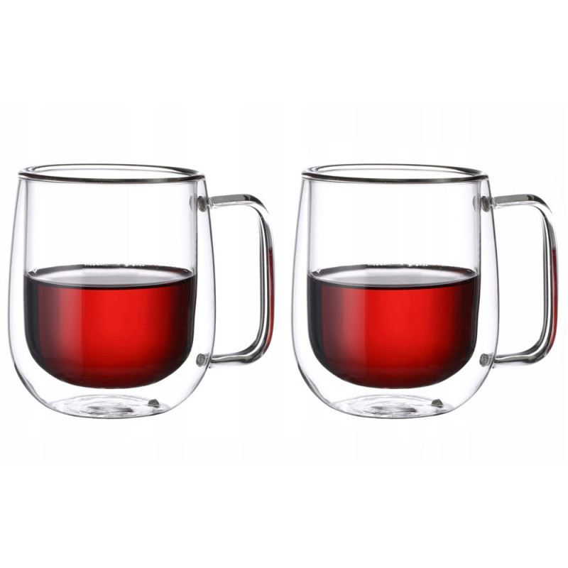 Szklanki termiczne 300 ml komplet 2 sztuk z podwójnymi ściankami filiżanki Kamille 9007