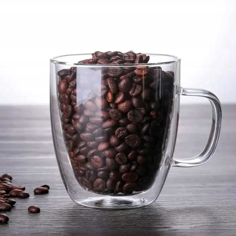 Szklanki termiczne 250 ml komplet 2 sztuk z podwójnymi ściankami do kawy herbaty Kamille 9000