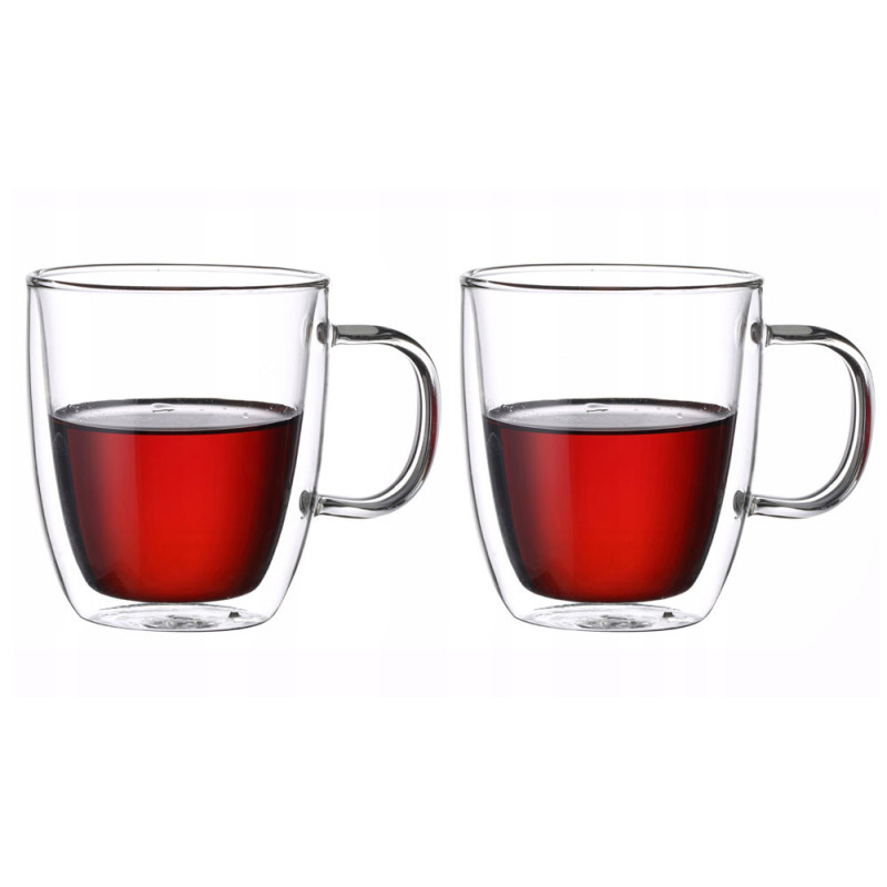 Szklanki termiczne 250 ml komplet 2 sztuk z podwójnymi ściankami do kawy herbaty Kamille 9000