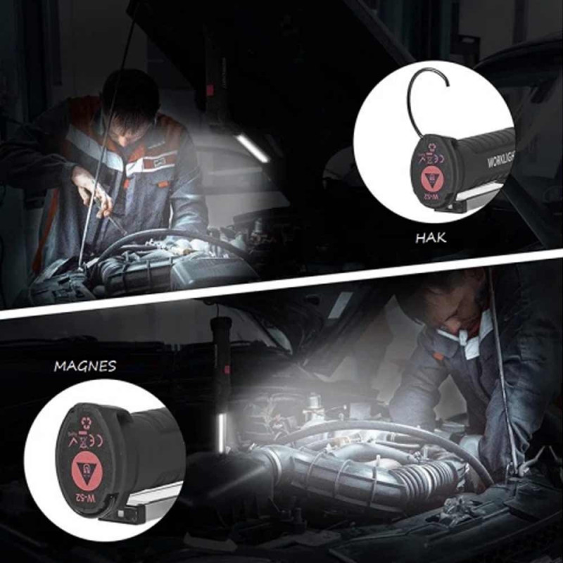 Latarka warsztatowa LED ładowanie USB latarka składana