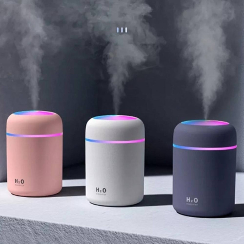 Nawilżacz powietrza ultradźwiękowy dyfuzor aromaterapia lampka nocna LED zasilanie USB