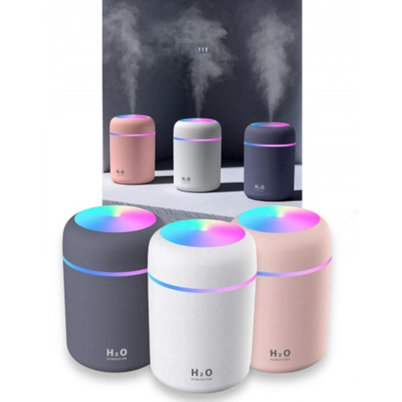 Nawilżacz powietrza ultradźwiękowy dyfuzor aromaterapia lampka nocna LED zasilanie USB