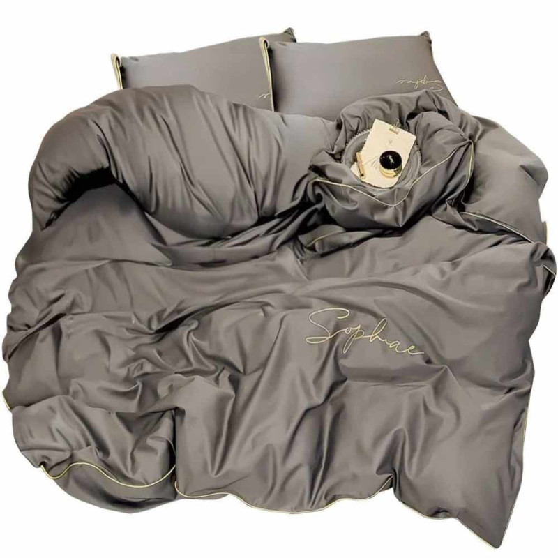 Pościel 160x200 haftowana mikrofibra Cotton World gruba komplet 3 części 2607