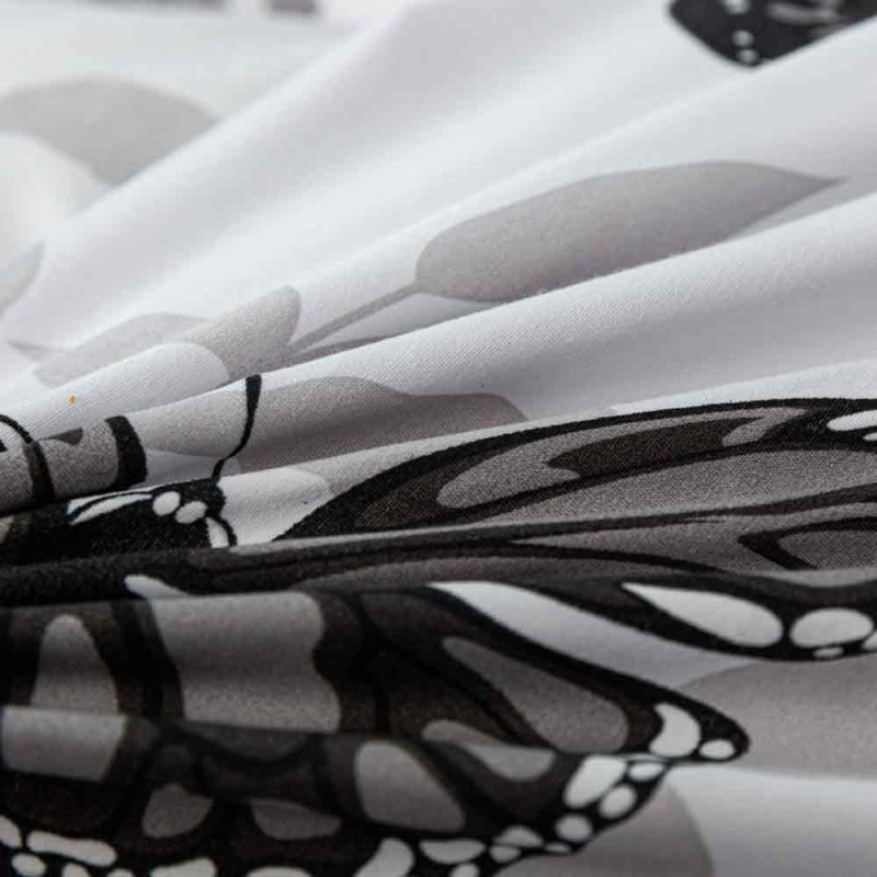 Pościel 160x200 mikrofibra Cotton World gruba komplet 3 części 2779 motyle