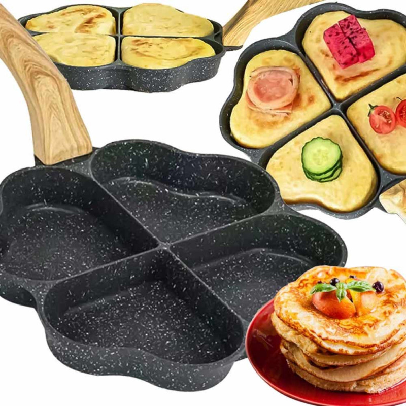 Patelnia kwadratowa do smażenia jajek placków kształt serce Krisberg KR 5004