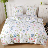 Pościel 160x200 bawełna satynowa dwustronna GierekHoff gruba 3 części GH 3018 polne kwiaty