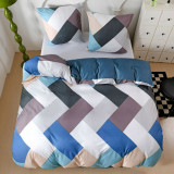 Pościel 160x200 bawełna satynowa dwustronna GierekHoff gruba 3 części GH 3020 kolorowe pasy