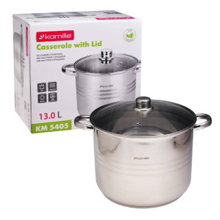 Garnek stalowy 15.5 L z...