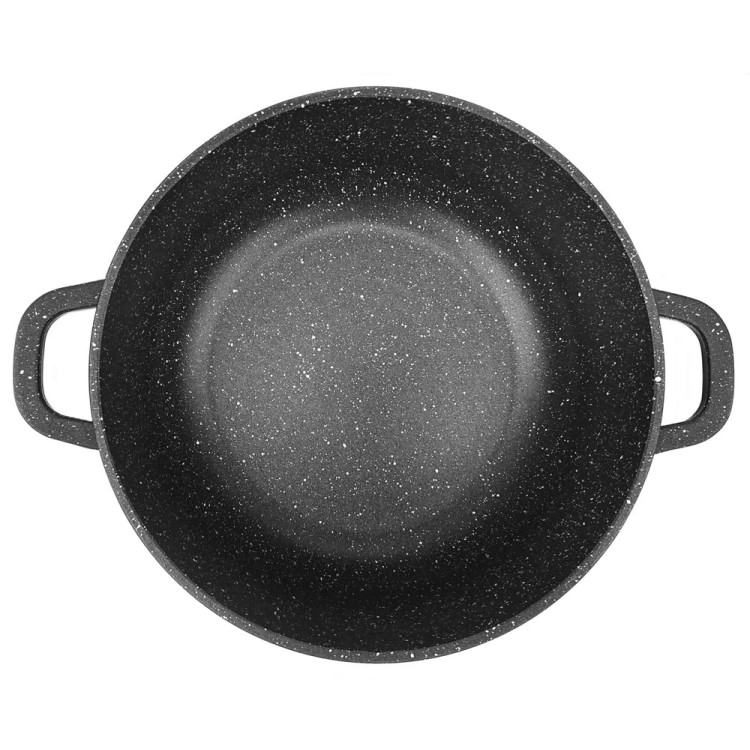 Garnki marmurowe czarne 1.3/1.7/2.3 L zestaw 6 elementowy  Zilner ZL 8916 indukcja gaz
