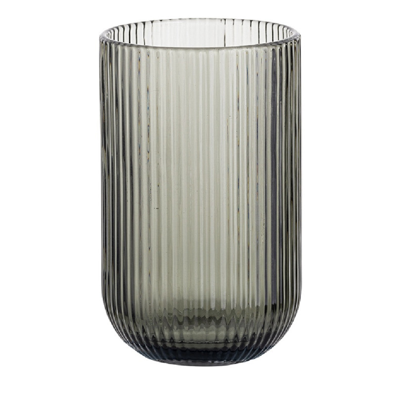 Szklanki wysokie ryflowane Florina Vacanza Grey 430 ml szklane zestaw 6 sztuk