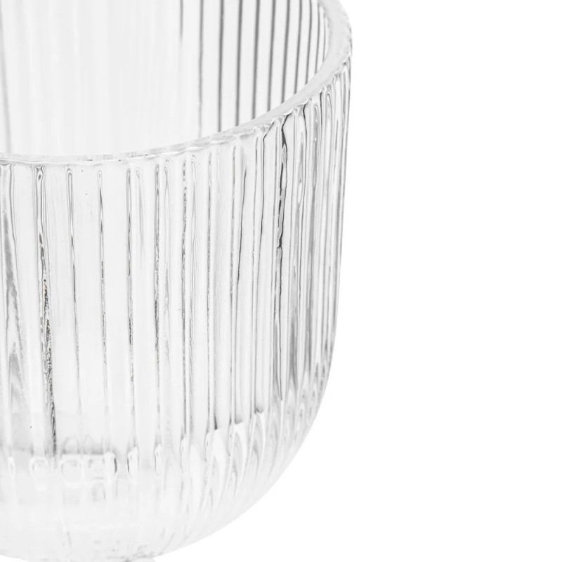 Kielich do wody szklanki ryflowane Florina Vacanza 370 ml szklane zestaw 6 sztuk