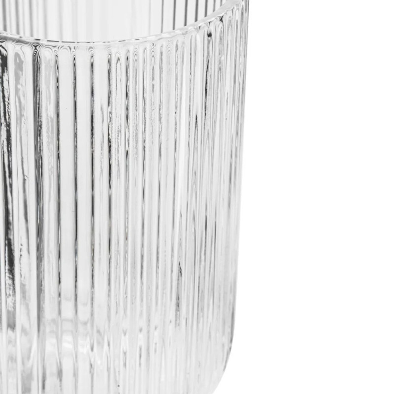 Szklanki wysokie ryflowane Florina Vacanza 430 ml szklane zestaw 6 sztuk