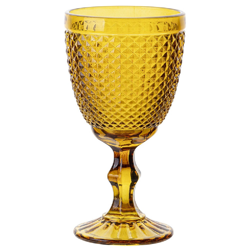 Zestaw 6 kielichów do wody 300 ml szklanki na nóżce Florina Alexis Amber bursztynowe